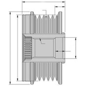 Resim HELLA 9XU358038-321 Alternatör Kasnağı Gm Gm 1204429-353901-51805799-51805800-51805801-51829383-51854909-51854910-51854911-51854912-51880173-6204 