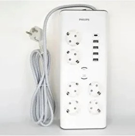 Resim SPN7060WA/62 5 USB Girişli 6'lı 2 M Anahtarlı Akım Korumalı Priz 