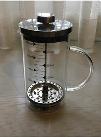 Resim Borosilikat Cam French Press 600 ML Şeffaf 