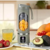 Resim Topshop1 Yeşil 450ml Taşınabilir Usb Şarjlı Blender: Meyve Süresi, Kamp Ve Seyahat İçin Kompakt 
