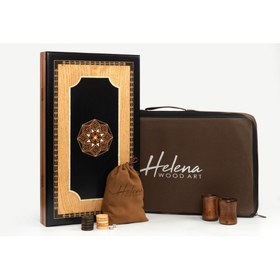 Resim Helena Wood Art Pure Dış Budak-Siyah 52x30x8 cm Tavla 