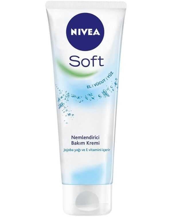 Nivea NIVEA Soft Nemlendirici Bakım Kremi 75ml, Jojoba Yağı, E Vitamini, El Yüz Vücut, Yumuşak Cilt,Canlandırıcı | sonsepet.com Fiyatı ve Özelliklerı - Badem