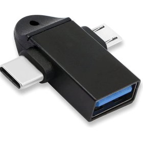 Resim Parcbeny 6549 Micro USB Type-C 3 In 1 Dönüştürücü Çevirici Adaptör Otg USB 3.0 Girişli Type-C - Micro USB Dönüştürücü Aparat 