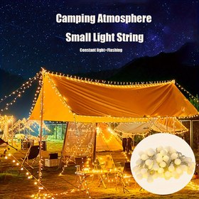 Resim AMILL 40 LED Pil ile Çalışan Yuvarlak Top Işıklar - 6.0 metre Sıcak Beyaz Baloncuk Işıkları, 2 Modlu, Dayanıklı Plastik, Kamp, Düğünler, Partiler ve Sahne Dekoru için Dış Mekan Aydınlatması, Festivaller, Atmosferik Aydınlatma 
