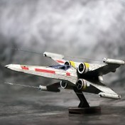 Resim Star Wars X-Wing Starfighter 3D Metal Puzzle Model Kit – DIY Montaj, Zor ve Eğitici Oyuncak, Erkekler için Mükemmel Doğum Günü Hediyesi, 1 adet, Detaylı Mavi ve Beyaz Estetikli Galaktik Starfighter Tasarımı, Galaktik Dekorasyonlar 