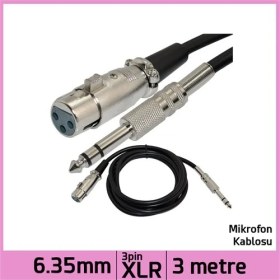 Resim Ti-Mesh 6.35Mm Stereo 3 Pin Xlr Dişi Mikrofon Ses Kablosu - 3M 