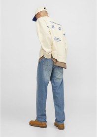 Resim Jack & Jones Erkek Eddie 607 Loose Fit Jean 12253698 Blue Denim Mavi 