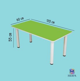 Resim Dikdörtgen Ahşap Anaokulu-Çocuk Masası 5 Farklı Renk Seçeneği - Mavi 