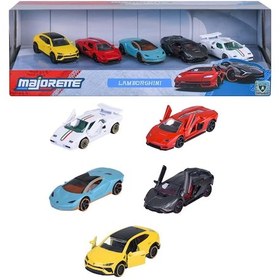 Resim Majorette Lamborghini 5'li Araba Seti Çok Renkli 