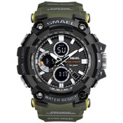 Resim Tenfowee Smael 1802 Erkek Spor Kol Saati, 50m Su Geçirmez, Akıllı Çift Ekran, Gece Aydınlatması, Alarm, Kronometre, Gün/tarih Gösterimi - Asker Yeşili Çok Renkli 