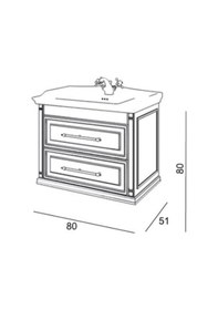 Resim Denko Albatros 80 Cm Mdf Gri Banyo Dolabı Alt Modül Ve Lavabo Gri 