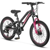 Resim Ümit 2079 L-2d Motıon Erkek Kız Bisikleti 254h V 20 Jant 21 Vites Siyah Pembe Çok Renkli 