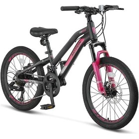 Resim Ümit 2079 L-2d Motıon Erkek Kız Bisikleti 254h V 20 Jant 21 Vites Siyah Pembe Çok Renkli 