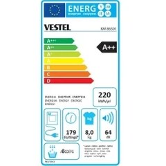 Resim Vestel Km 86301 8 kg Kurutma Makinesi 