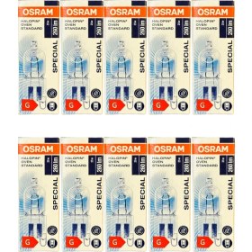 Resim Osram Halopin Oven 25W 2700K (Sarı Işık) G9 Duylu Halojen Fırın Ampulü (10 Adet) 