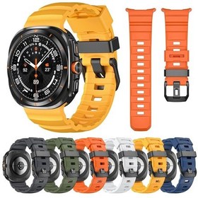 Resim Samsung Galaxy Uyumlu Watch Ultra 47mm / Ultra 2025 Wild Trail Silikon Spor Saat Bandı Turuncu İçin 