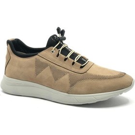 Resim Dropland 8525 Hakiki Deri Streç Erkek Casual Ayakkabı Kum 