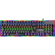 Resim RAMPAGE BYGAME-K1 RGB LED FRAME RAINBOW MEKANIK RED SWITCH GAMING OYUNCU KLAVYESI 