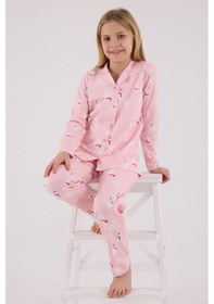 Resim Rolypoly Kız Çocuk Pembe Gömlek Pijama Takımı 5274-48723 Pembe 