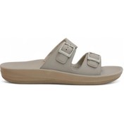 Resim 2142-9890 Tam Anatomik Unisex Hac Ve Umre İçin Dikişsiz Terlik Bej 