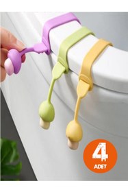 Resim Tor Store 4'lü Set Mantar Tasarımlı Klozet Tutacağı Kaldırma Aparatı (24x2,4 Cm) 