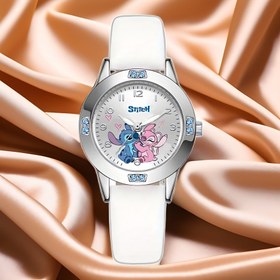 Resim Disney Stitch & Minnie Mouse Kuvars Saat - Ayarlanabilir Kayış, Şık Minimalist Tasarım ile Parıltılı Detaylar, Şükran Günü, Paskalya, Noel, Sevgililer Günü, Cadılar Bayramı ve Daha Fazlası İçin Mükemmel Hediye!, Sevimli Saat 