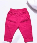 Resim Kız Bebek Beli Lastikli Cep Detaylı Eşofman Alt-14854 Pembe 