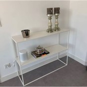 Resim MERZANA Pearl Dresuar, Metal Beyaz Dresuar 