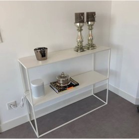 Resim MERZANA Pearl Dresuar, Metal Beyaz Dresuar 