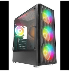 Resim Rampage X-horse 850w 80+ 4 12cm Argb Fan+kontrolcü Manyetik Temperli Camlı Mid-t Gaming Oyuncu Kasas 