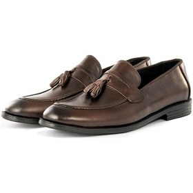 Resim Quaste Hakiki Deri Erkek Klasik Ayakkabı, Loafer Klasik Ayakkabı, Makosen Ayakkabı 