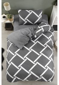 Resim Laliva Kareli Tek Kişilk Nevresim Takımı 