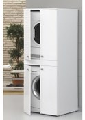 Resim %100 Mdf Çamaşır Makinesi Dolabı Kurutma Makinesi Dolabı 70 Cm Ç. Beyaz 