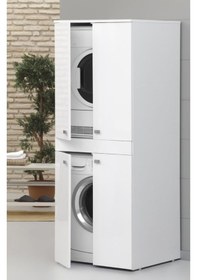 Resim %100 Mdf Çamaşır Makinesi Dolabı Kurutma Makinesi Dolabı 70 Cm Ç. Beyaz 