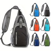 Resim Outdoor Hafif Erkek Omuz Çantası, Seyahat, Alışveriş ve İş İçin Ayarlanabilir Sol/Sağ Askılı Çok Amaçlı Çapraz Sırt Çantası 