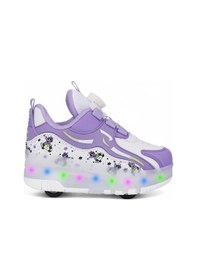 Resim Nils F Mor Akıllı Bağcık Patenli Ortopedik Çocuk Spor Ayakkabı Mor 