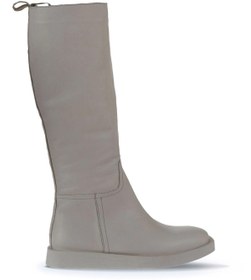Resim Bueno Shoes Bej Deri Kadın Düz Çizme 01wv9705 
