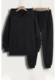 Resim Uyguntarz Unisex Aesthetic Eşofman Takımı Siyah 