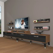 Resim Decoraktiv Ekoflex 360R Slm Silver Tv Ünitesi Tv Sehpası - Ceviz - Siyah 