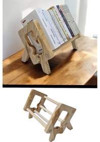 Resim Kitaplık Dekoratif Masa Üstü Kitaplık Ofis Ve Ev İçin Doğal Fırın 