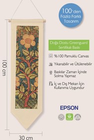 Resim William Morisse Duvar Halısı, Sanat Serisi Dekor, 100cm Kanvas Flama Askılı Duvar Örtüsü NO:696 - Renkli - 9 / 30 x 100 