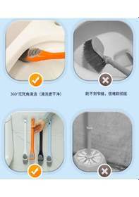 Resim Ördek Tasarımlı Silikon Tuvalet Ve İnce Detay Fırçası 