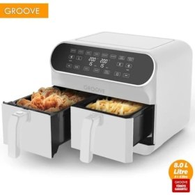 Resim AyrStore Groove Max Plus Xxl 1800W 8lt Çift Hazneli Smart Airfryer 