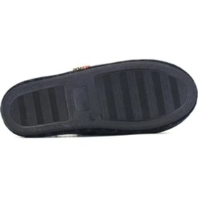 Resim Erkek Ev Terliği Rahat Çapa Desenli Yumuşak Tüylü Kışlık Terlik 