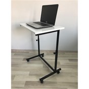 Resim Iremmetal Laptop Sehpası Ve Masası Yükseklik Ayarlı Tekerlekli Beyaz 