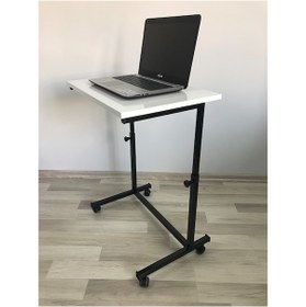 Resim Iremmetal Laptop Sehpası Ve Masası Yükseklik Ayarlı Tekerlekli Beyaz 