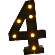 Resim Suntek Sayı İşareti Işık Nişan Gece Duvarı Açık Hava 4 6,26x8,58x1,57 İnç 