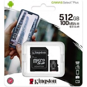 Resim KINGSTON 512GB Canvas Select Plus microSD Ka t CL10 SDCS2/512GB 
