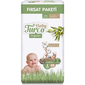Resim Baby Turco Doğadan Fırsat Paketi Bebek Bezi 2 Mini Numara 48 Adet - Standart / Standart 