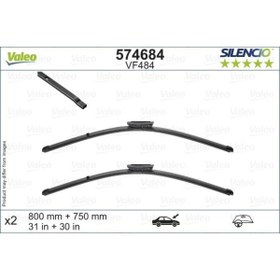 Resim Valeo Silecek Süpürgesi Sağ Sol Takım Flat Blade X2 800 750mm C4 Picasso C4 Grand Picasso Uyumlu 